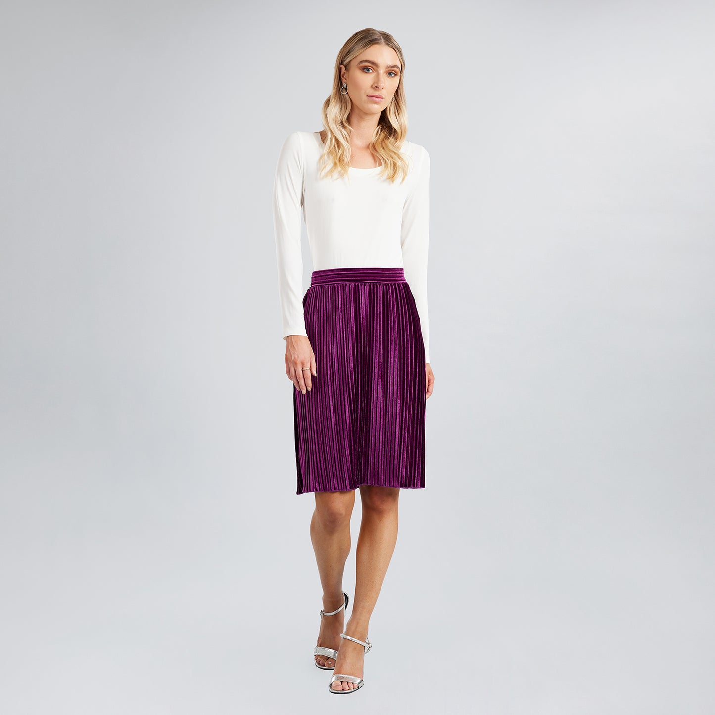 Falda Midi Velvet