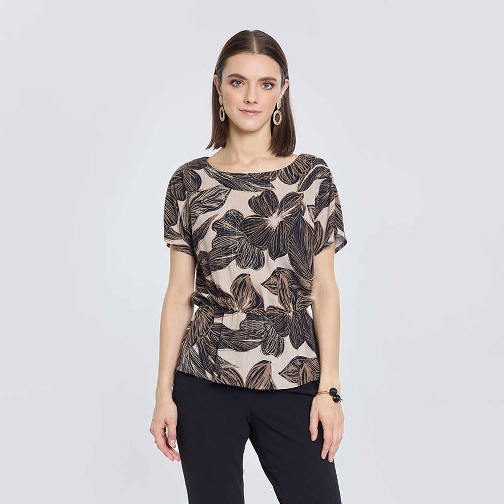 
                      
                        Blusa Estampado Floral Cuello Redondo
                      
                    