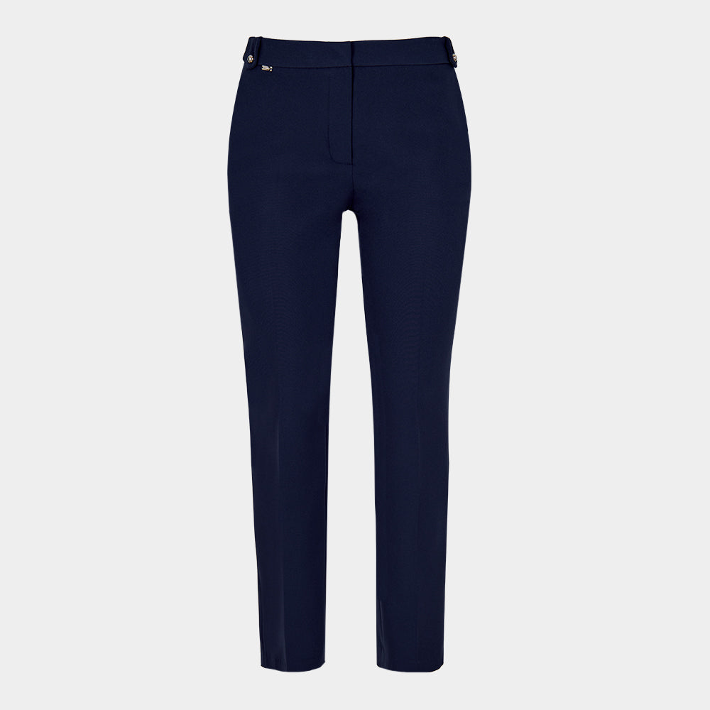 Pantal n recto de tiro medio tipo skinny Ver Pantalon Mujer